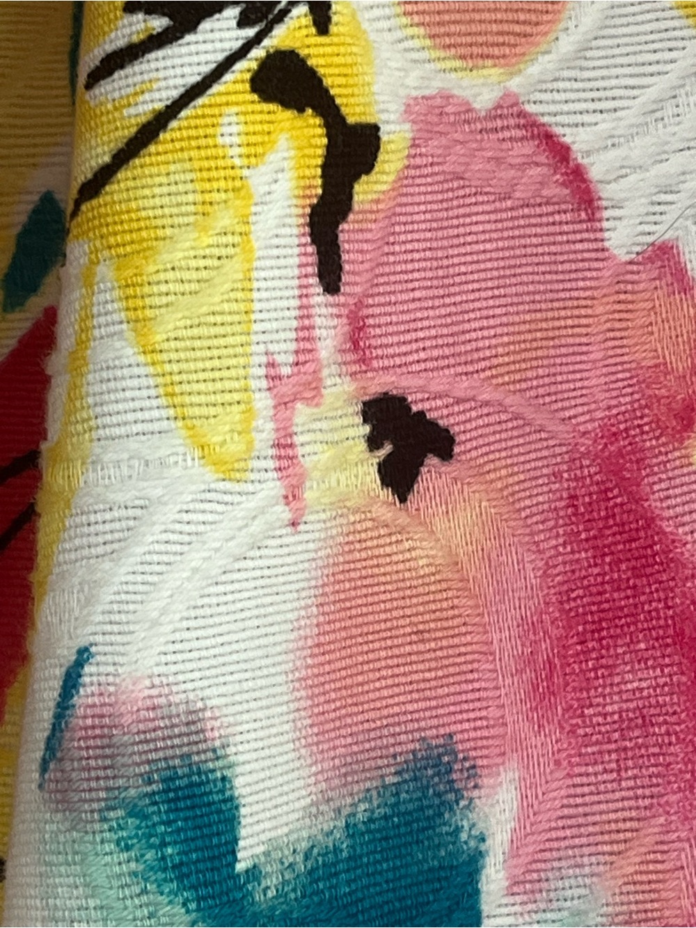 Investments Vibrant Colorful Watercolor Floral Blazer Size 18 Pink Yellow - Picture 4 of 16